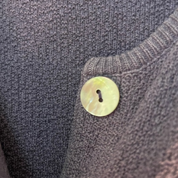 Stephanie Schuster Cardigan, Knit, Purple / Plum, mother of pearl, vintage - Picture 4 of 14